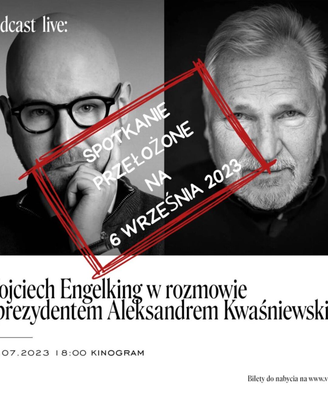 Aleksander Kwaśniewski w podcaście na żywo w kinie KinoGram – „Czas odzyskany”.